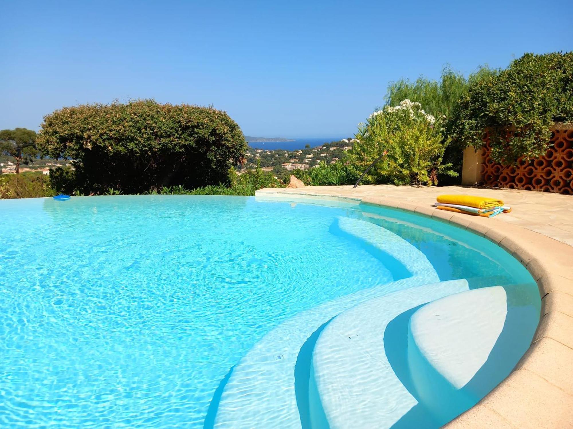 4-Star Private Villa With Heated Pool And Panoramic Sea View At Gulf De Saint Tropez Cavalaire-sur-Mer Εξωτερικό φωτογραφία